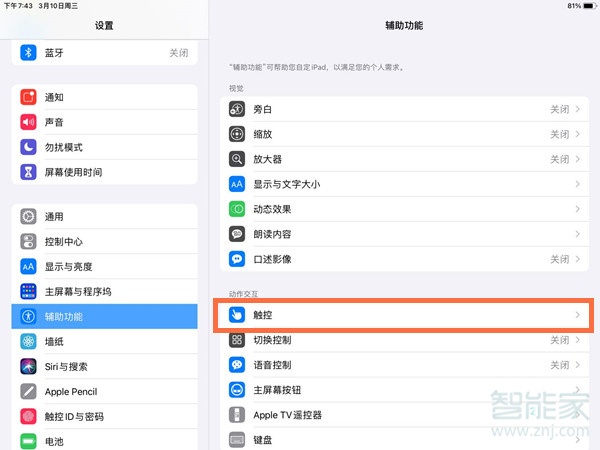 ipad双击唤醒屏幕怎么设置