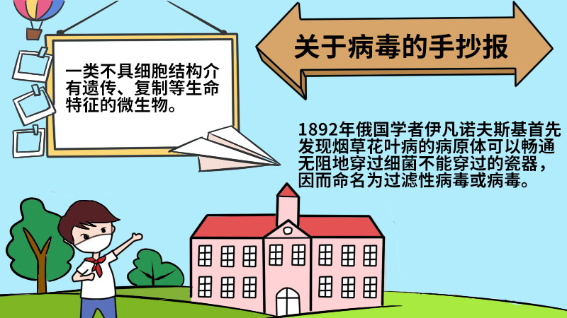 关于病毒的手抄报简单二年级 关于病毒的手抄报简单画法