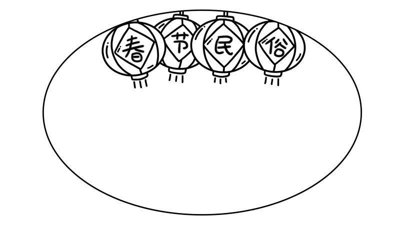 春节民俗手抄报怎么画简单