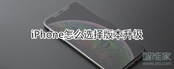 iphone怎么选择版本升级