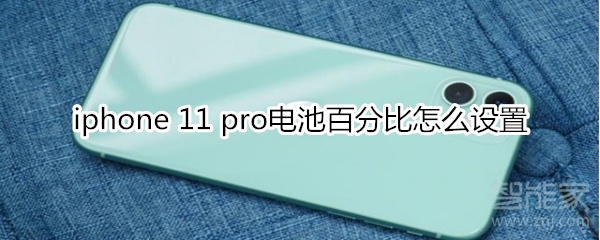 iphone 11 pro电池百分比怎么设置