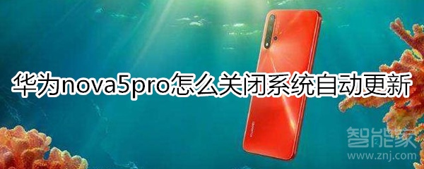 华为nova5pro怎么关闭系统自动更新