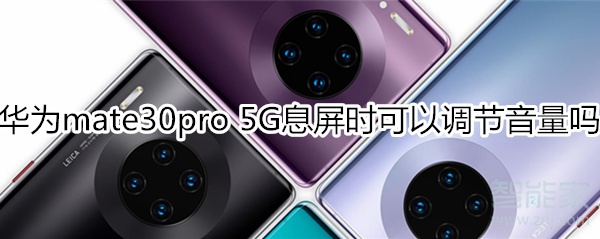 华为mate30pro 5G版息屏时可以调节音量吗