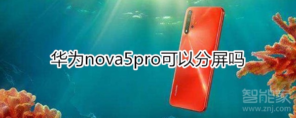 华为nova5pro可以分屏吗