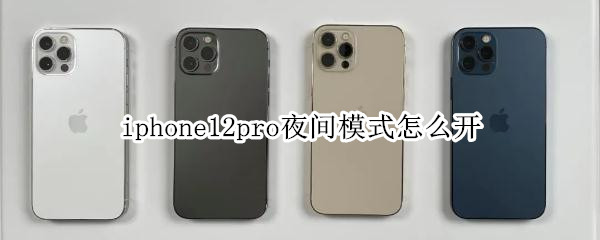 iphone12pro夜间模式怎么开