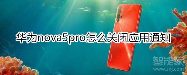 华为nova5pro怎么关闭应用通知