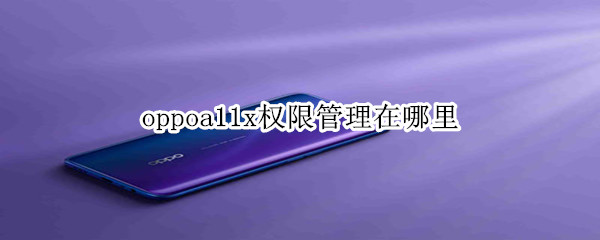 oppoa11x权限管理在哪里