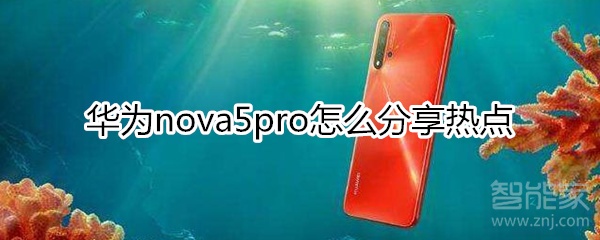 华为nova5pro怎么分享热点