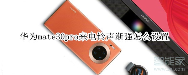 华为mate30pro来电铃声渐强怎么设置