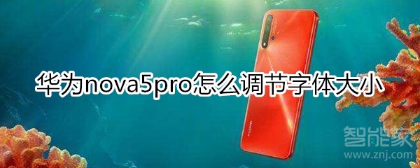 华为nova5pro怎么调节字体大小