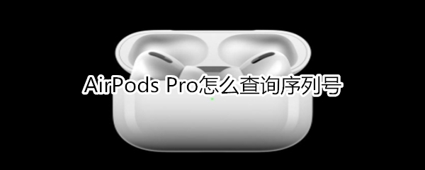 AirPods Pro怎么查询序列号