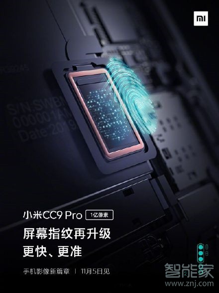 小米cc9pro是屏幕指纹吗