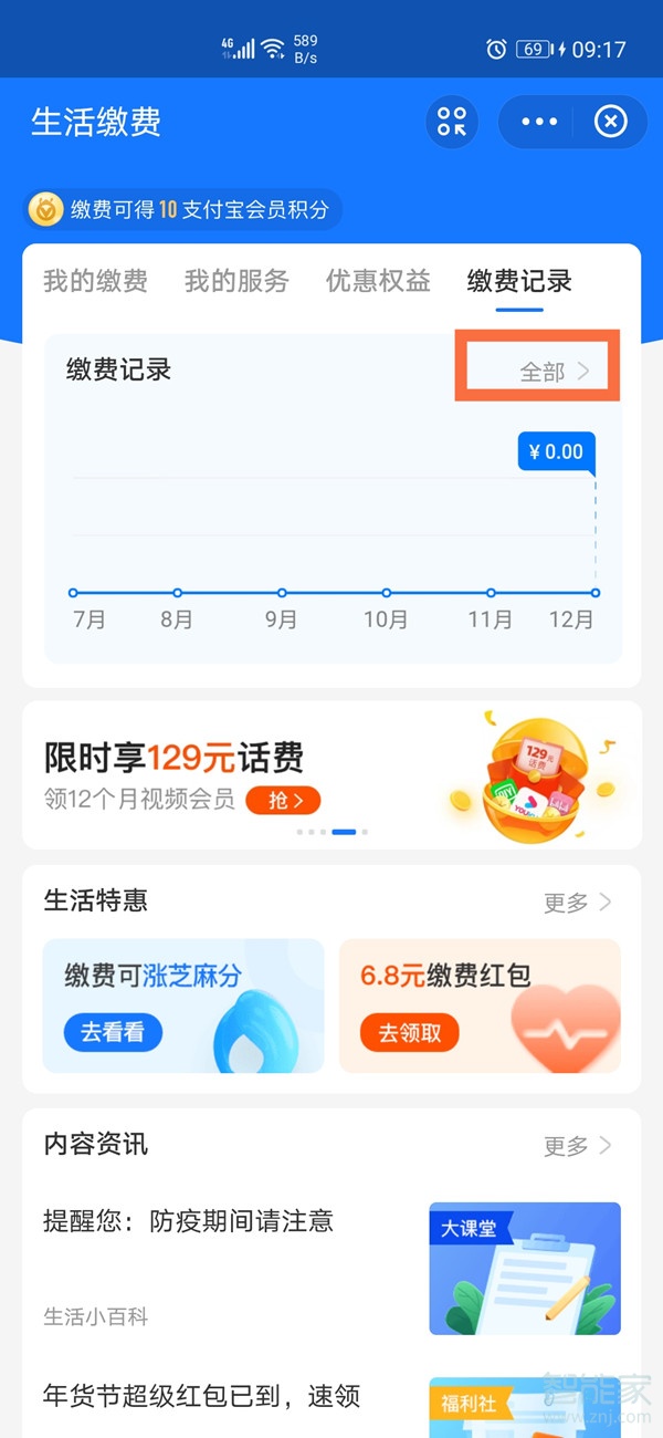 支付宝怎么查电费账单明细