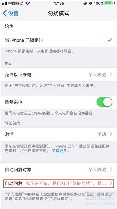 iphone11怎么设置自动回复内容