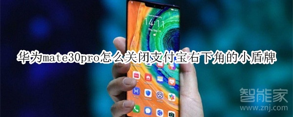 华为mate30pro怎么关闭支付宝右下角的小盾牌