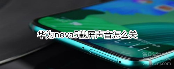 华为nova5截屏声音怎么关