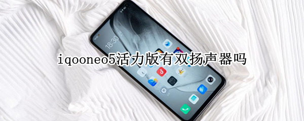 iqooneo5活力版有双扬声器吗