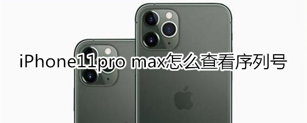 iPhone11pro max怎么查看序列号