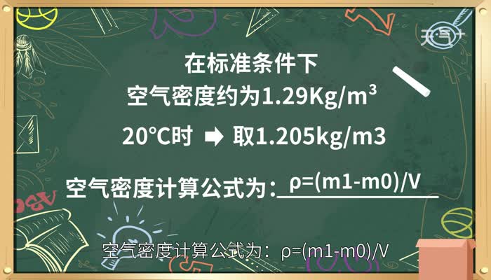 空气的密度是多少 空气的密度怎么算