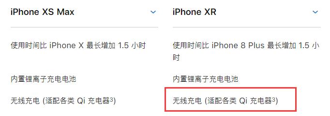 苹果xr有没有无线充电功能