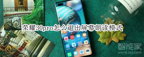 荣耀30pro怎么退出屏幕朗读模式