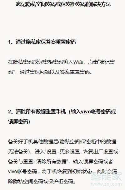 vivo隐私与应用加密密码忘了怎么办