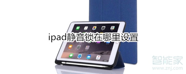 ipad静音锁在哪里设置