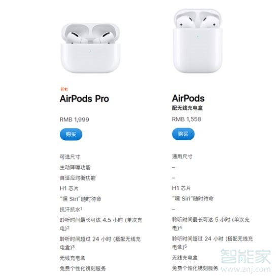 airpods2代和3代区别