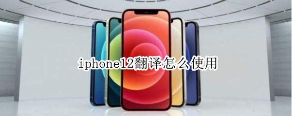 iphone12翻译怎么使用