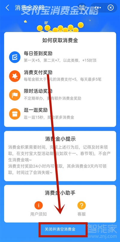 支付宝消费金怎么关闭