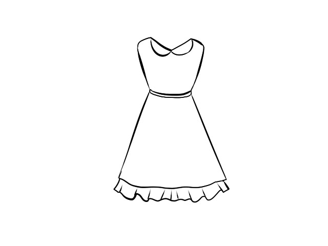 裙子简笔画 裙子的画法步骤