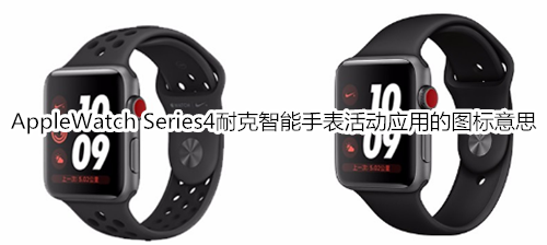 Apple Watch Series 4 耐克智能手表活动应用的图标意思