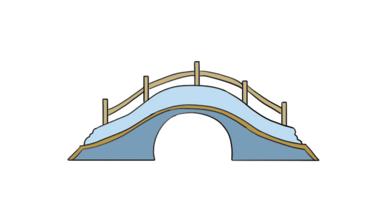 拱桥简笔画 拱桥简笔画怎么画