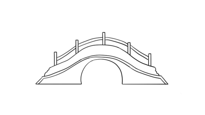 拱桥简笔画 拱桥简笔画怎么画