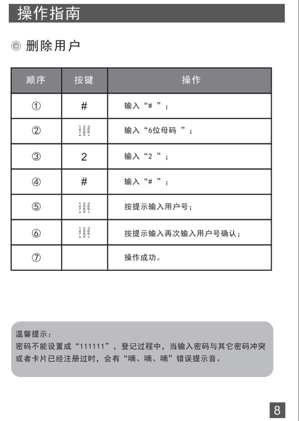 第吉尔C268指纹锁说明书全文