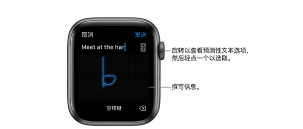 Apple Watch Series 4 耐克智能手表怎么写短信