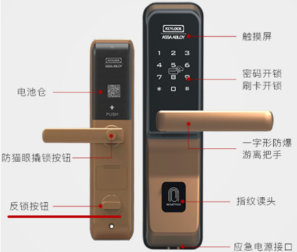 keylock密码锁怎么反锁