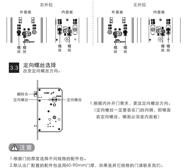 凯迪仕K8指纹锁安装说明书