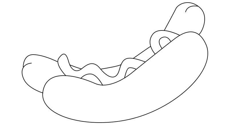 热狗简笔画 热狗怎么画