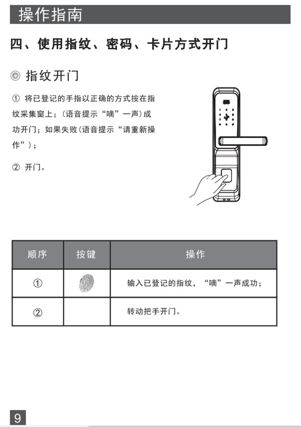 第吉尔C268指纹锁说明书全文