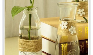 玻璃瓶diy花瓶制作 玻璃瓶绕线DIY漂亮花瓶