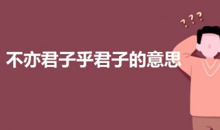 不亦君子乎的君子是什么意思 论语十则原文