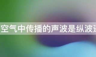 空气中传播的声波是纵波还是横波 空气中传播的声波应该是纵波还是横波