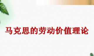 劳动价值论及其意义是什么 什么是劳动价值论及其意义