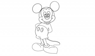 简笔米老鼠的画法 最简单米老鼠简笔画