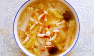 娃娃菜菌菇汤的营养 娃娃菜菌菇汤