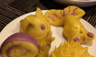 紫薯动物馒头的做法 紫薯馒头教程视频