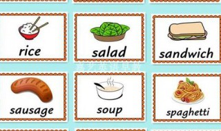 关于食物的英语单词小学 关于食物的英语单词