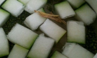 冬瓜绿豆汤的功效 冬瓜糖水的制作方法