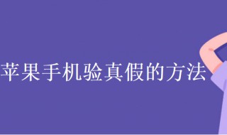 苹果手机验真假的方法（苹果手机验真假的方法是什么）